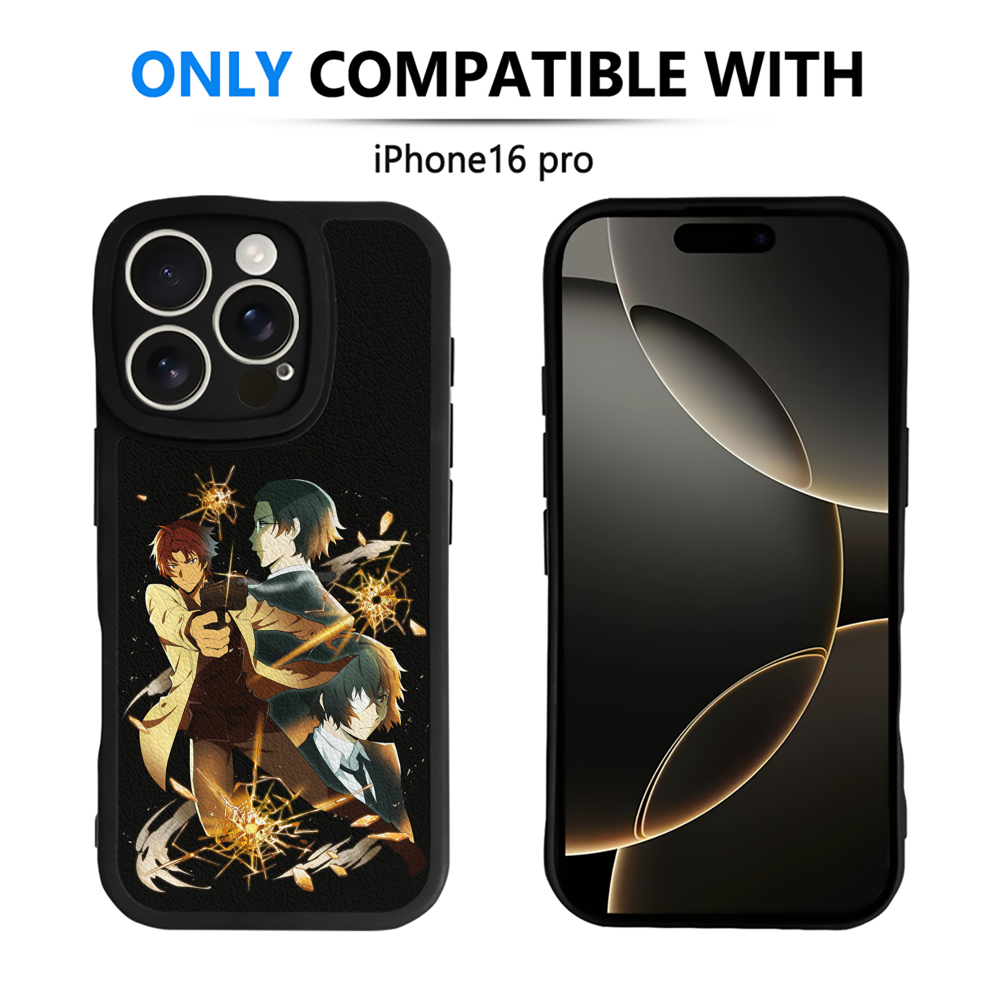 （画像用） 文豪ストレイドッグス Bungo Stray Dogs 【iPhone 16シリーズ対応】シリコンスマホケース（レザー調） 材質：シリコン